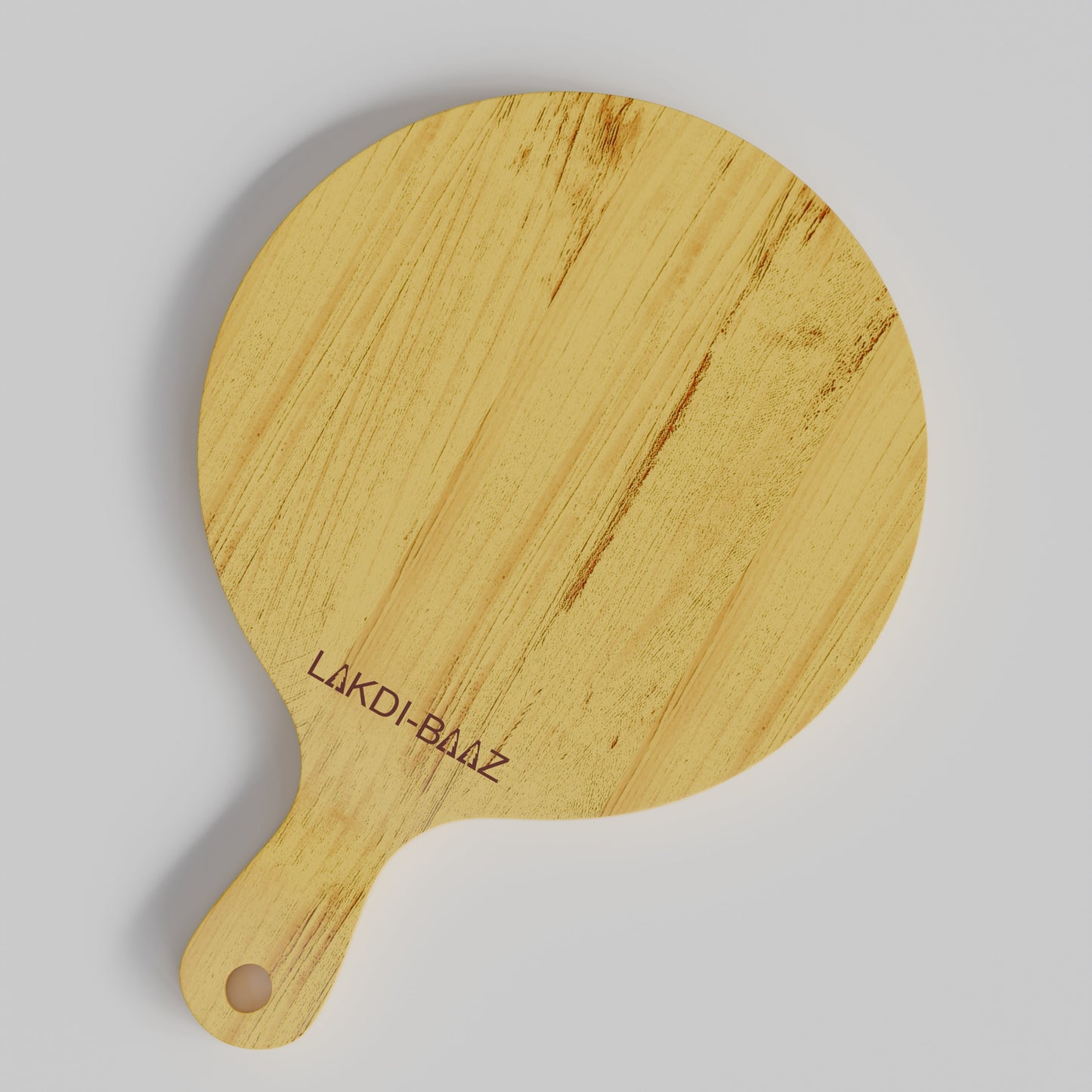 Buy Lakdi-Baaz| Premium Wooden Platter Round Cutting Board Serving Board Chopping Board Made from Light weight Solid Wood