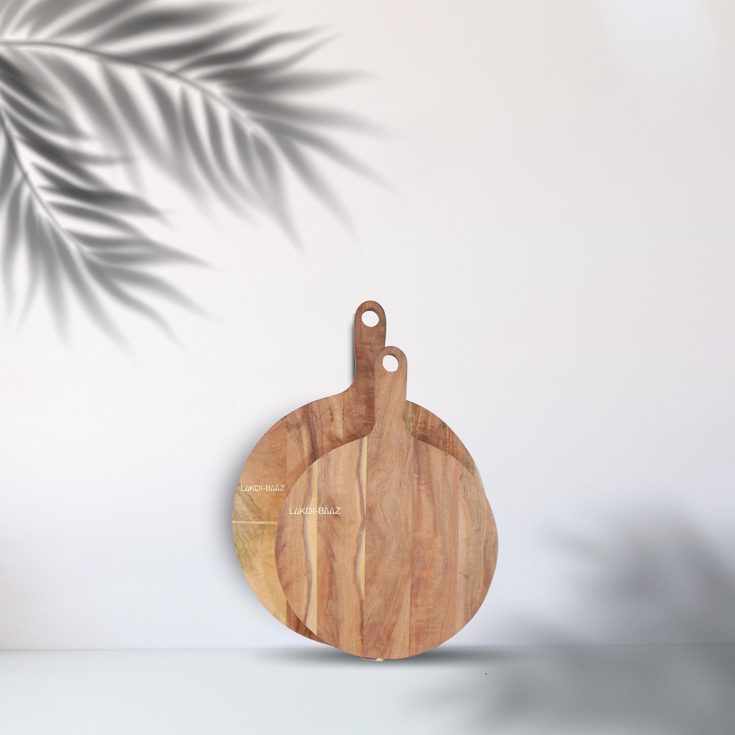 Buy Lakdi-Baaz| Premium Wooden Platter Round Cutting Board Serving Board Chopping Board Combo