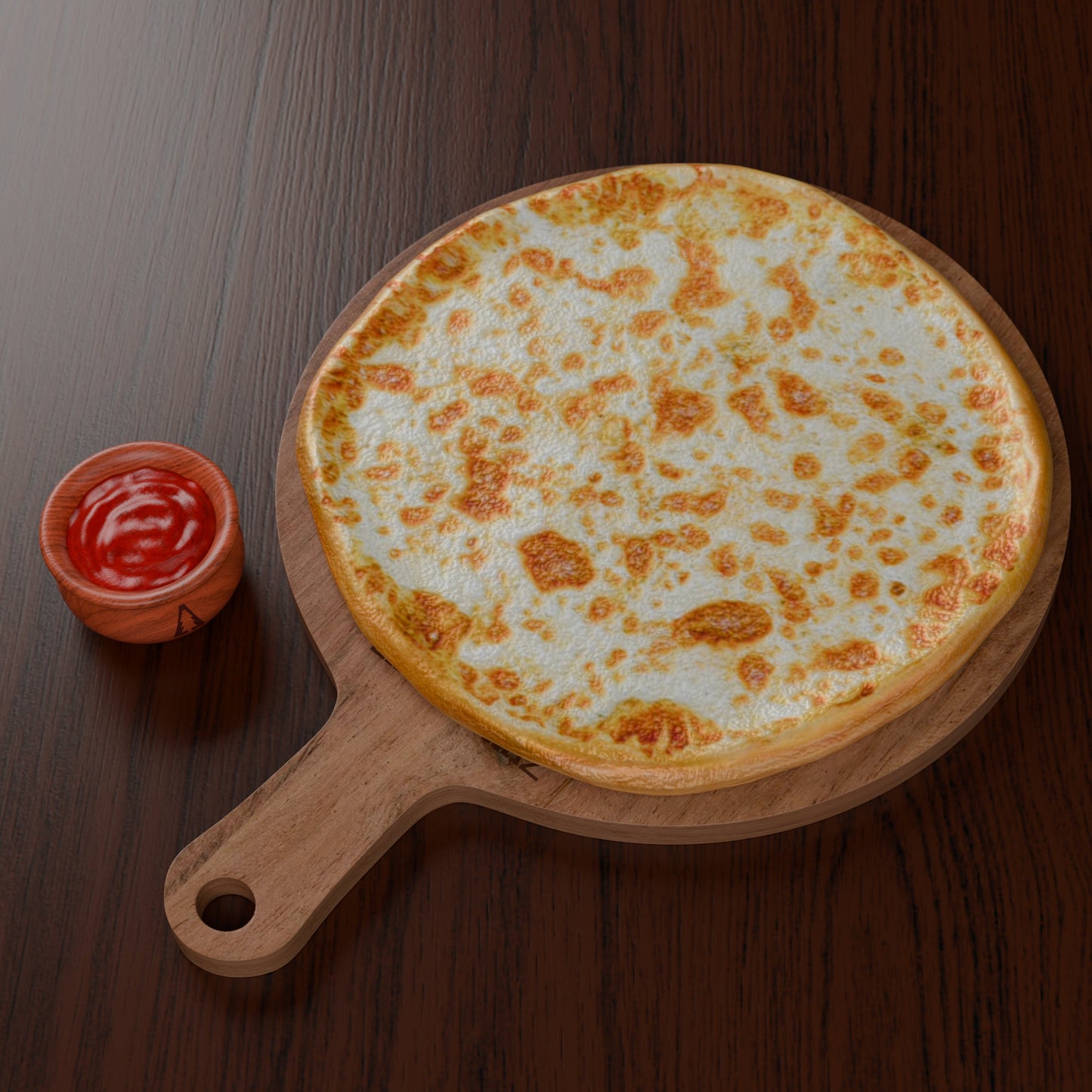 Buy Lakdi-Baaz| Premium Wooden Platter Round Cutting Board Serving Board Chopping Board Large(29 X 40 CM)