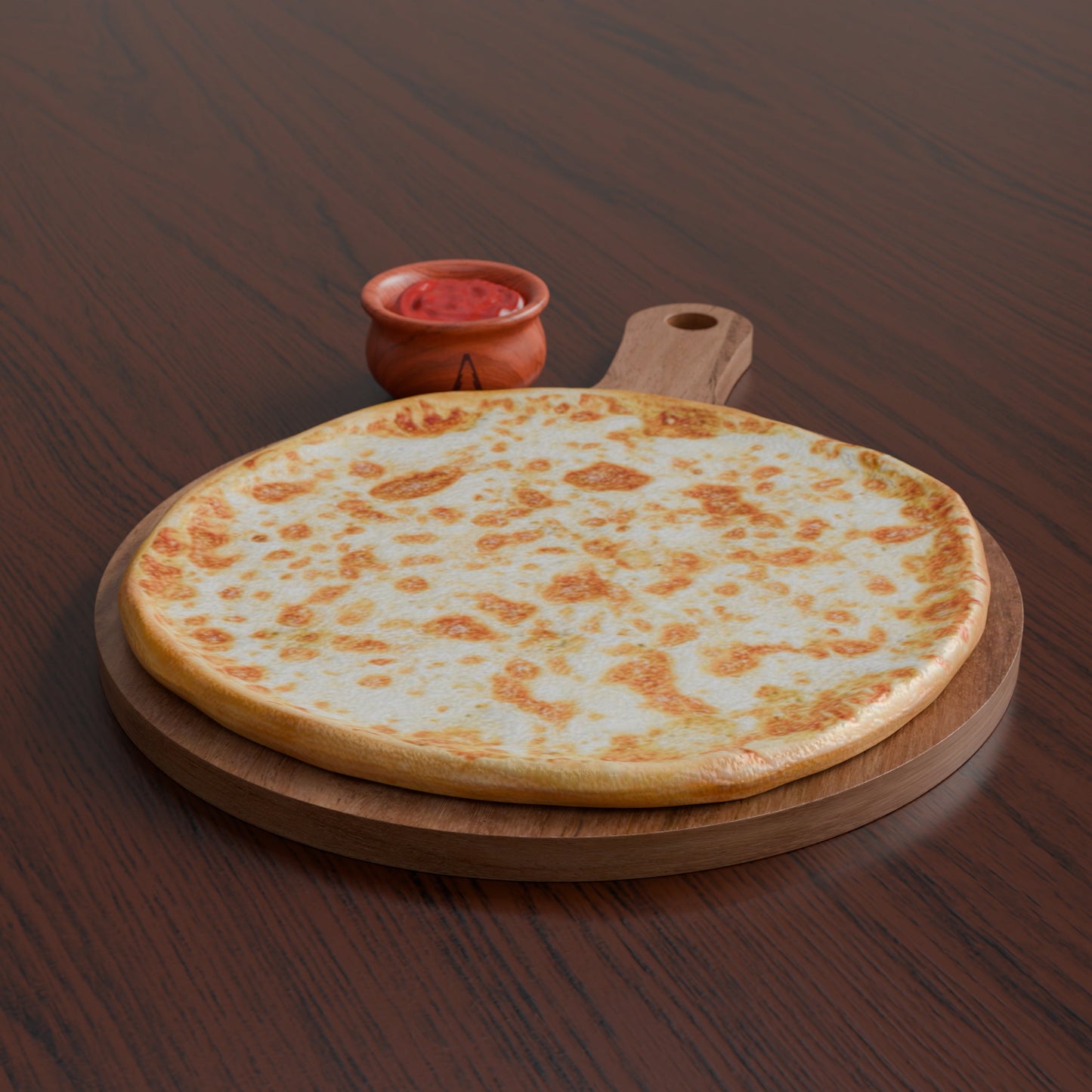 Buy Lakdi-Baaz| Premium Wooden Platter Round Cutting Board Serving Board Chopping Board Large(29 X 40 CM)