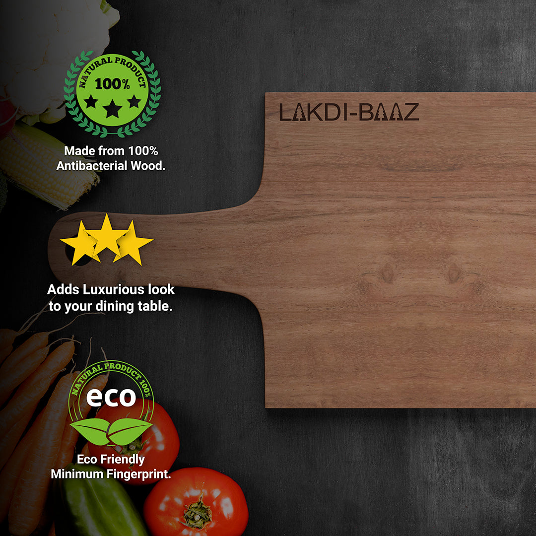 Buy Lakdi-Baaz| Premium Wooden Platter Square Cutting Board Serving Board Chopping Board