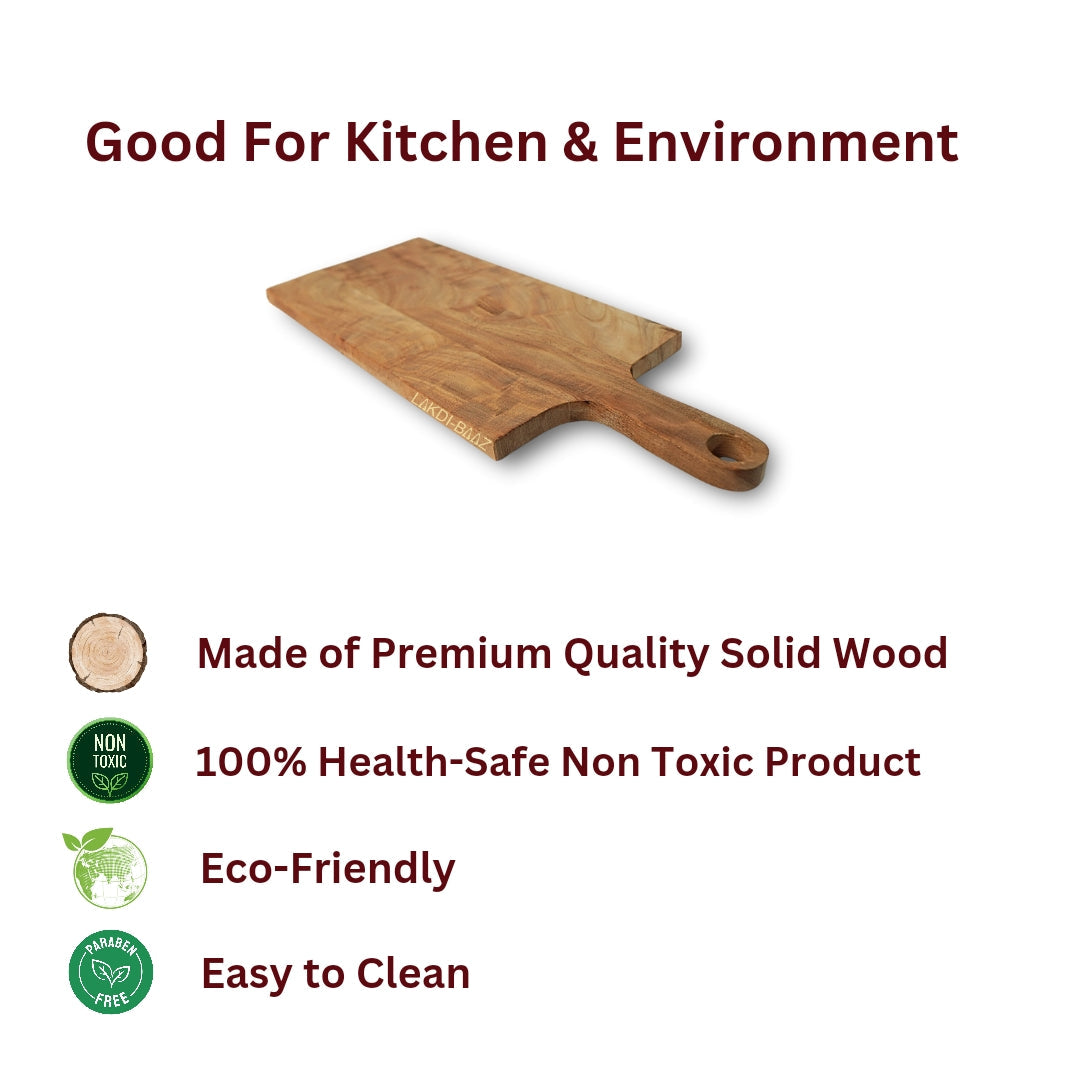 Buy Lakdi-Baaz| Premium Wooden Platter Square Cutting Board Serving Board Chopping Board