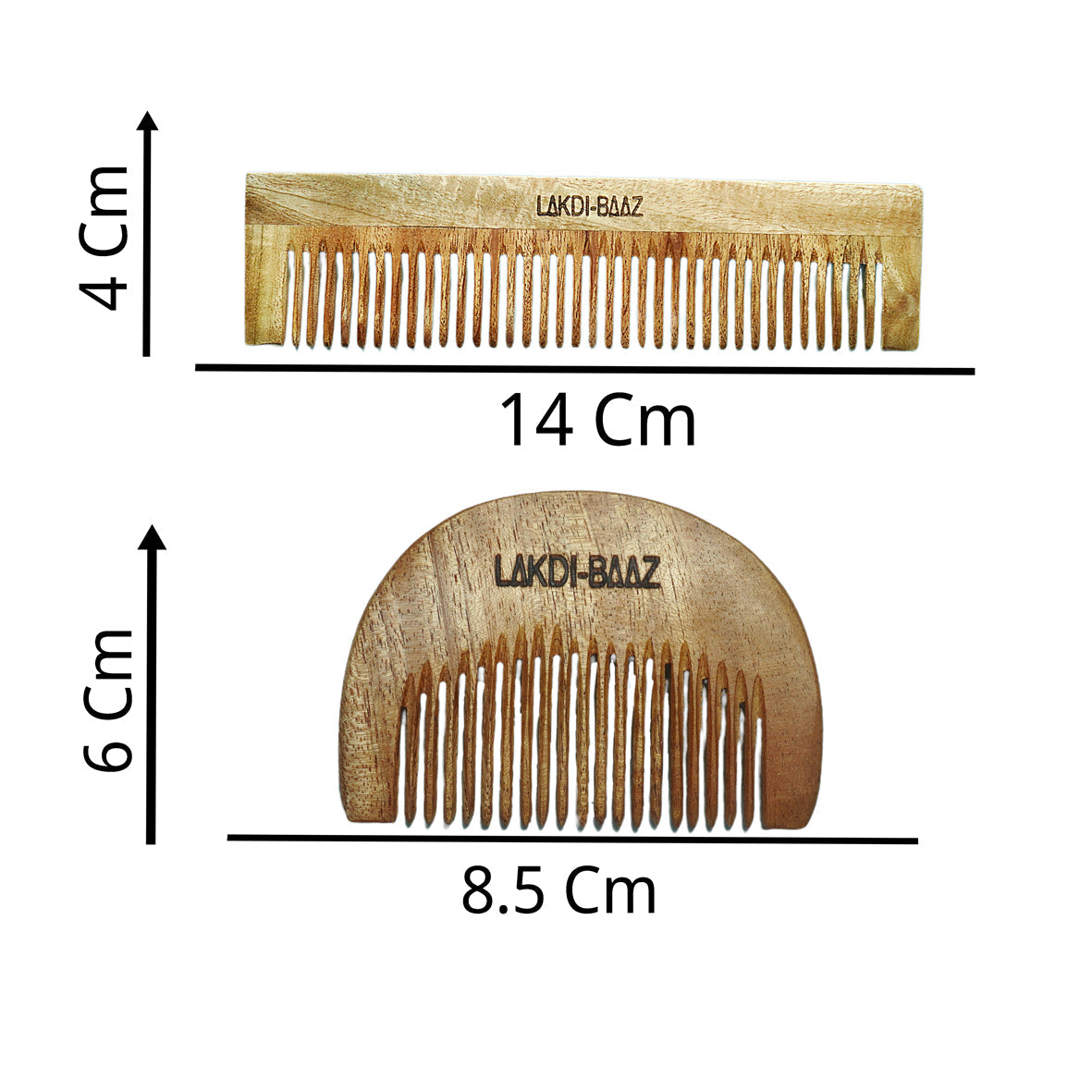 Buy LakdiBaaz Neem Wood Comb Wooden Beard Comb and Pocket Wooden Comb for Hair Growth Comb hair Kangha for Men Set of 2
