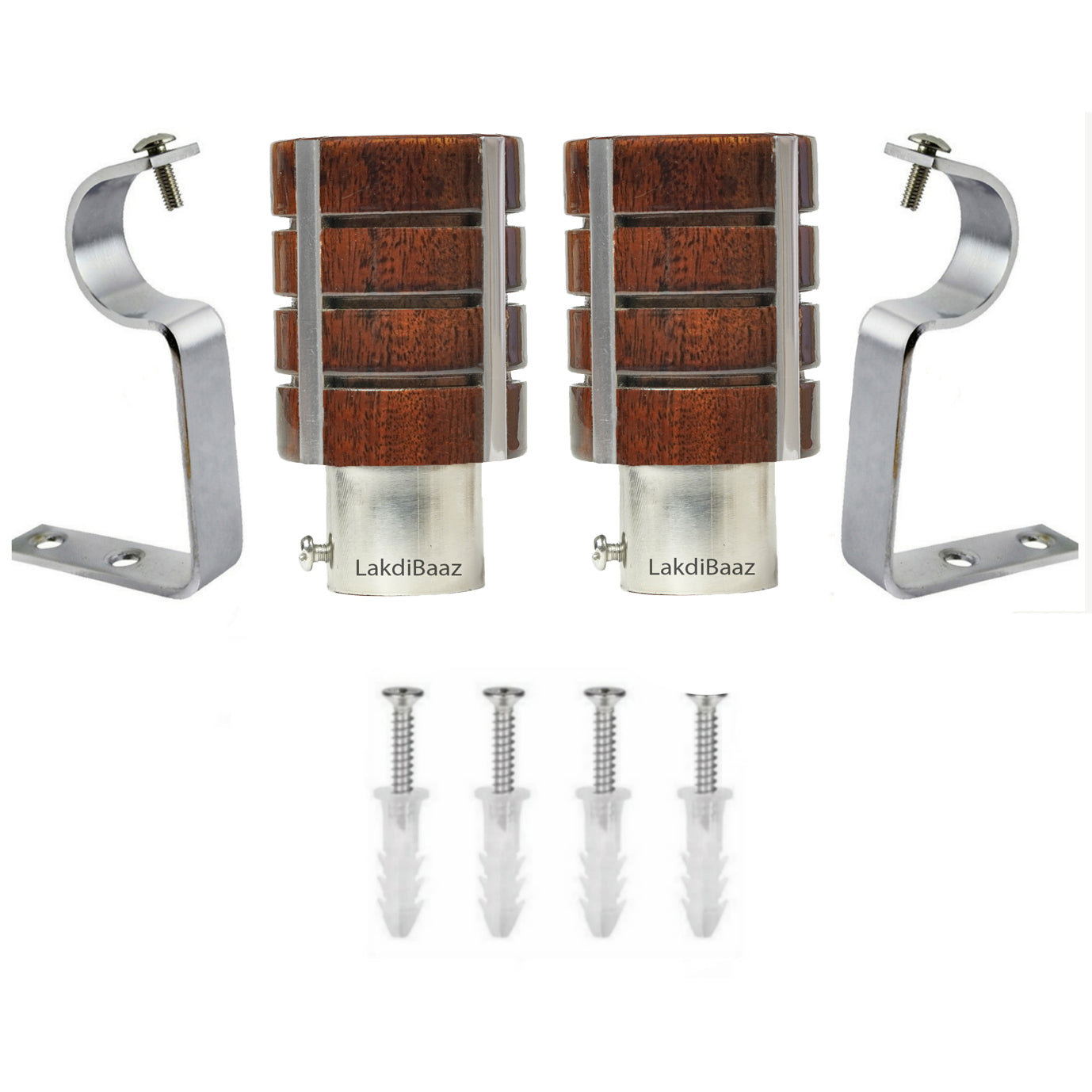 Buy Paras Wooden Curtain Finials with Bracket