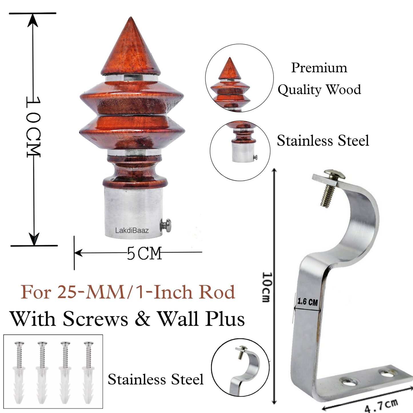 Buy Paras Wooden Curtain Bracket