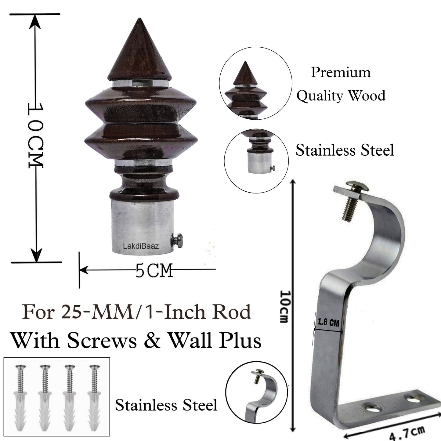 Buy Paras Wooden Curtain Bracket
