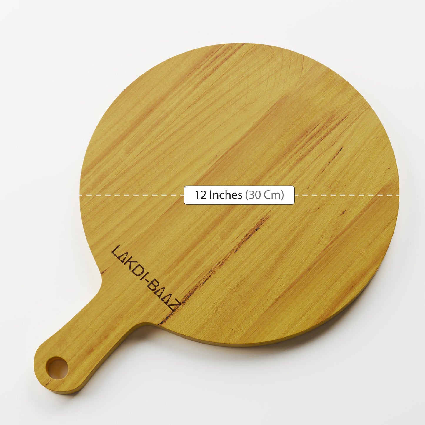 Buy Lakdi-Baaz| Premium Wooden Platter Round Cutting Board Serving Board  Chopping Board Made from Light weight Solid Wood