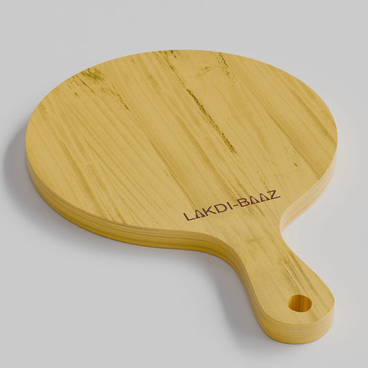 BuyLakdi-Baaz| Premium Wooden Platter Round Cutting Board Serving Board  Wood Chopping Board Made from Light weight Solid Wood