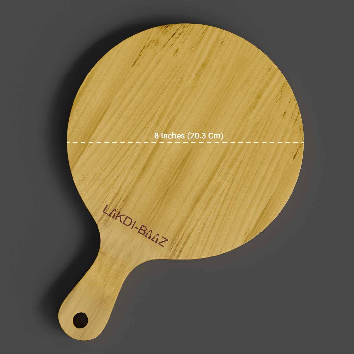 BuyLakdi-Baaz| Premium Wooden Platter Round Cutting Board Serving Board  Wood Chopping Board Made from Light weight Solid Wood