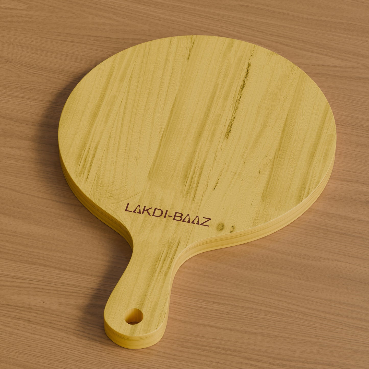 BuyLakdi-Baaz| Premium Wooden Platter Round Cutting Board Serving Board  Wood Chopping Board Made from Light weight Solid Wood