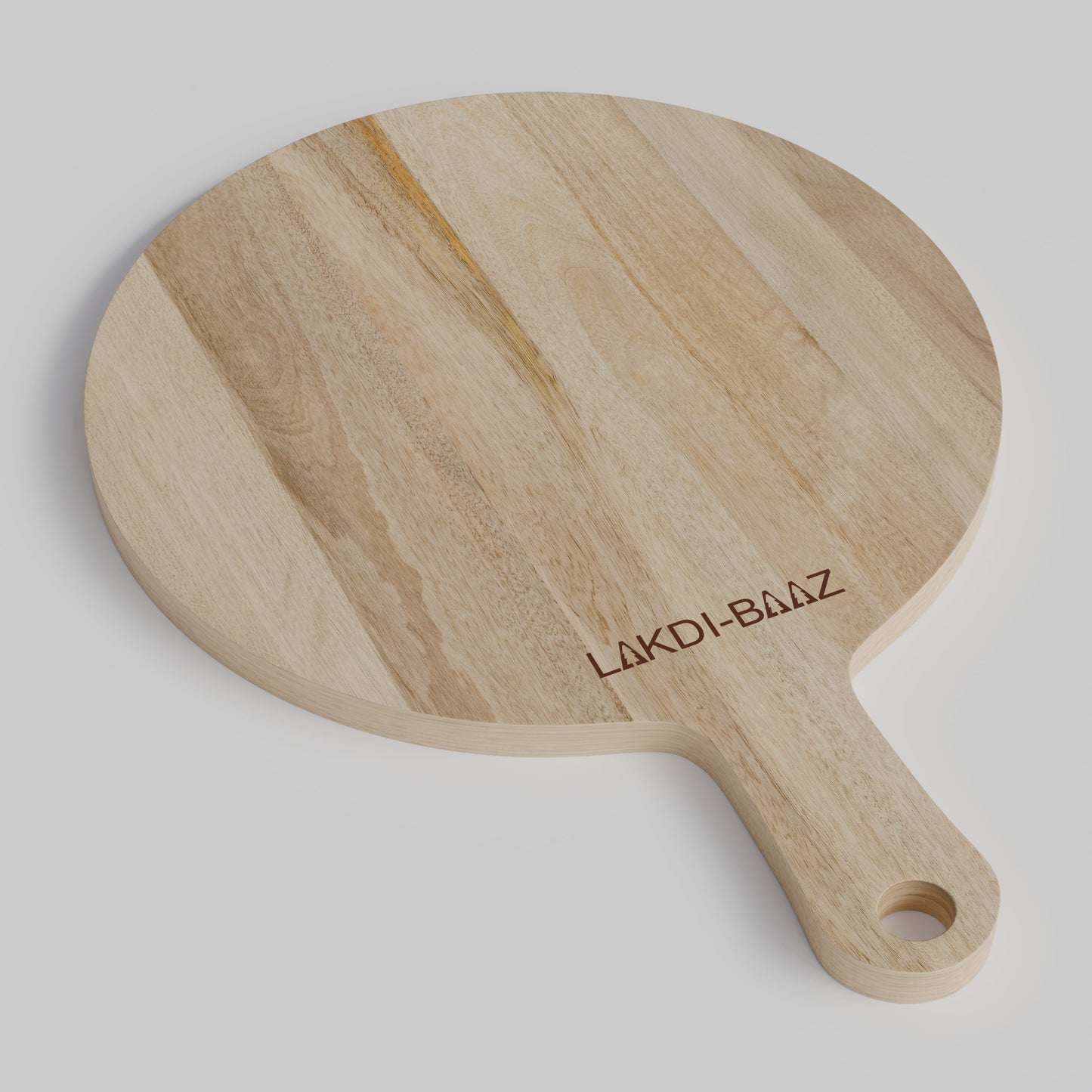 Buy Lakdi Baaz | Large Mango Wood Round Chopping Board Mango ? Premium Chopper Boards/Cut Board/Serving Board for Cooking