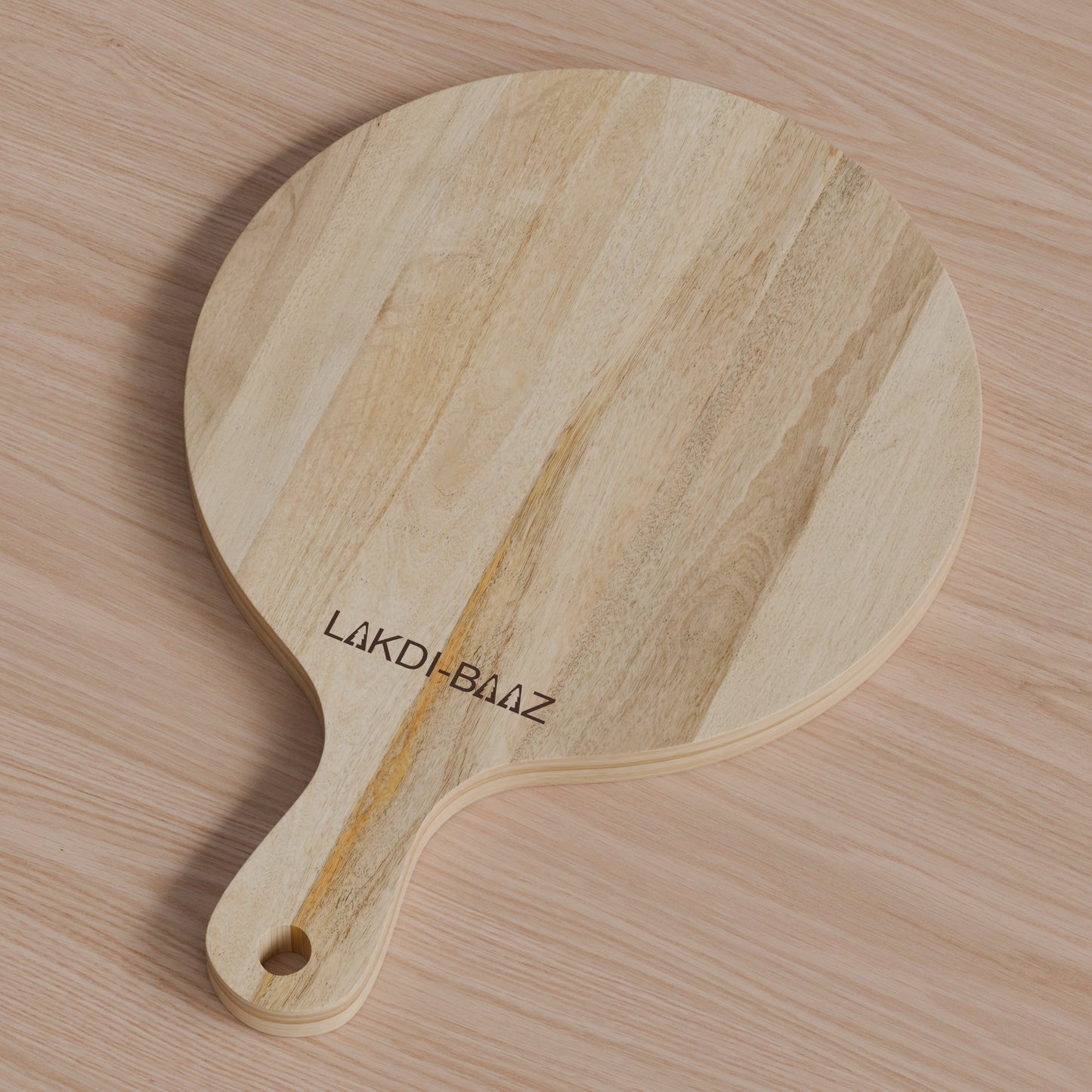 Buy Lakdi Baaz | Medium Mango Wood Round Chopping Board Mango ? Solid Wood Chopper Boards/Cut Board/Serving Board for Kitchens