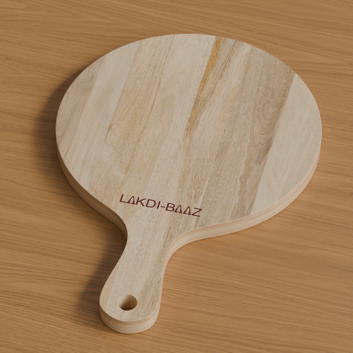 Buy Lakdi Baaz | Premium Small Mango Wood Round Chopping Board Mango ? Compact Chopper Boards/Cut Board/Serving Board for Kitchen Use