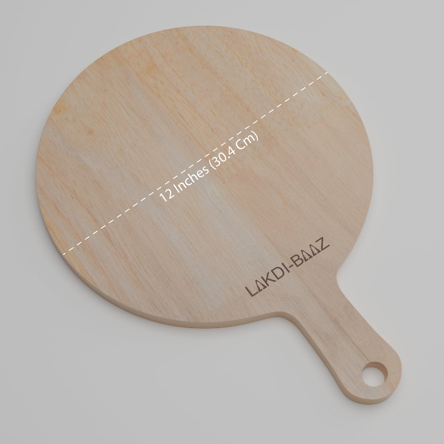 Buy Lakdi Baaz | Large Rubber Wood Round Chopping Board Rubber – Premium Chopper Boards/Cut Board/Serving Board for Cooking