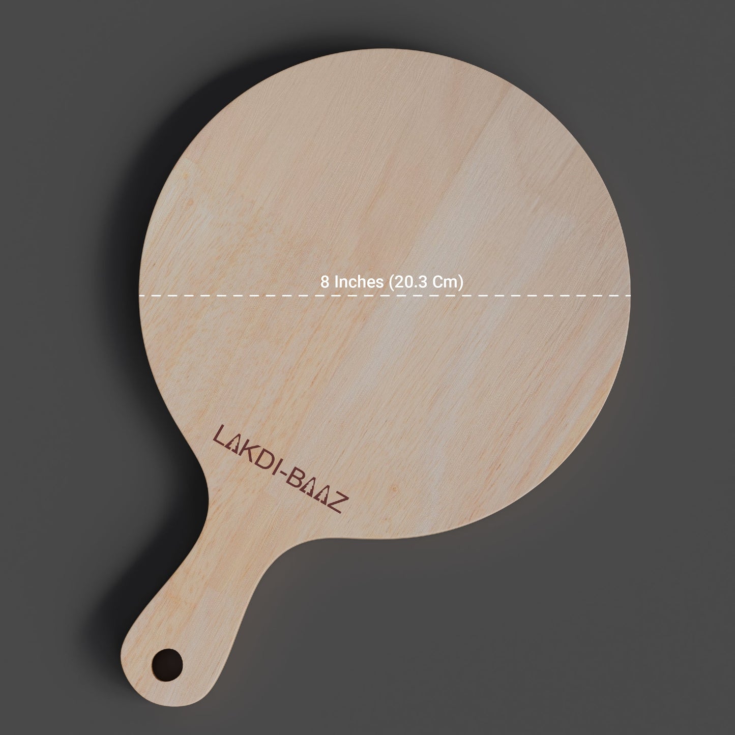 Buy Lakdi Baaz | Small Rubber Wood Round Chopping Board Rubber – Compact Chopper Boards/Cut Board/Serving Board for Kitchen Use