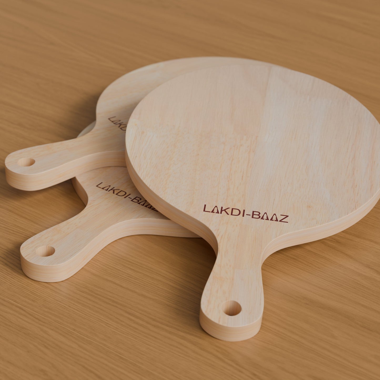 Buy Lakdi Baaz | Small Rubber Wood Round Chopping Board Rubber – Compact Chopper Boards/Cut Board/Serving Board for Kitchen Use