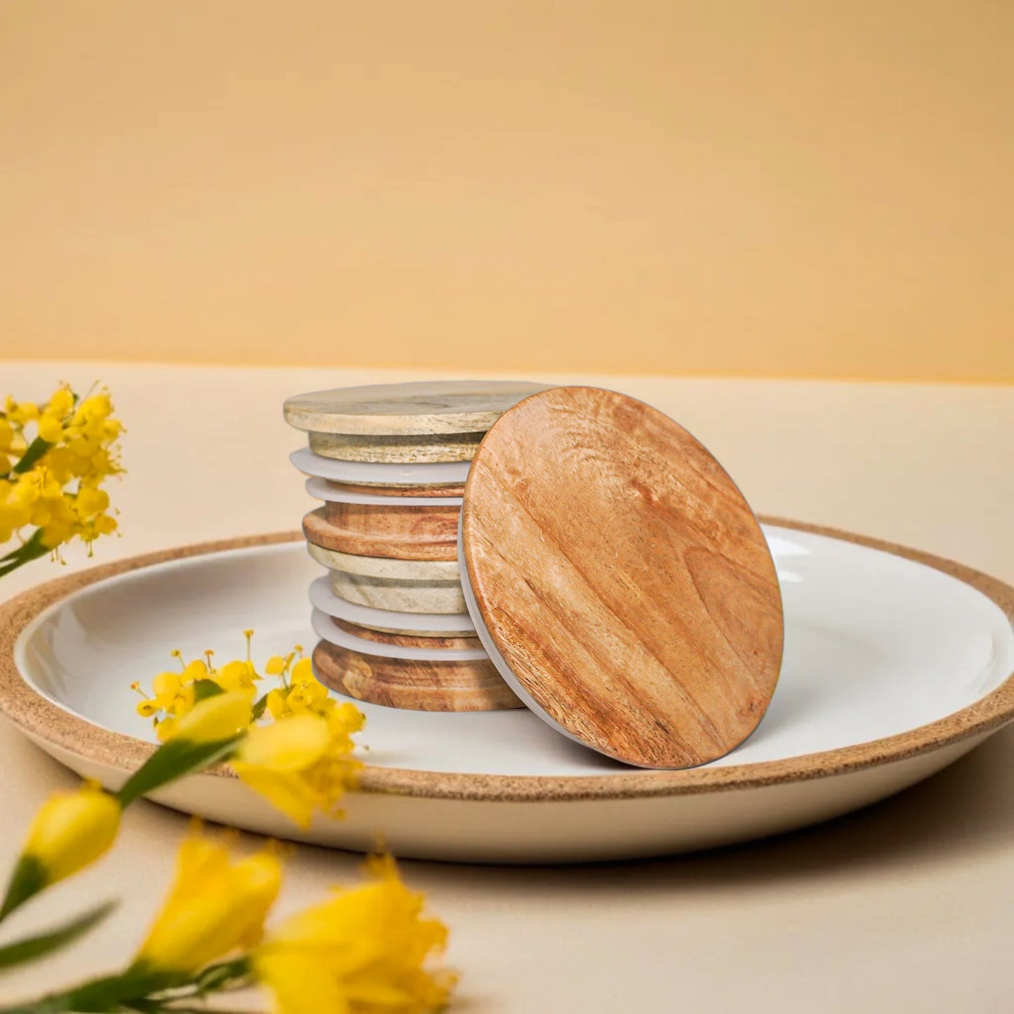 Buy Lakdi Baaz | Wooden Lids for Glass Container Jar Airtight Wood Lid for Tumbler Jar for Kitchen Storage