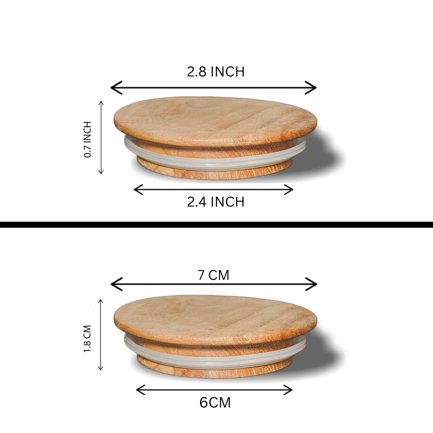 Buy Lakdi Baaz | Wooden Lids for Glass Container Jar Airtight Wood Lid for Tumbler Jar for Kitchen Storage