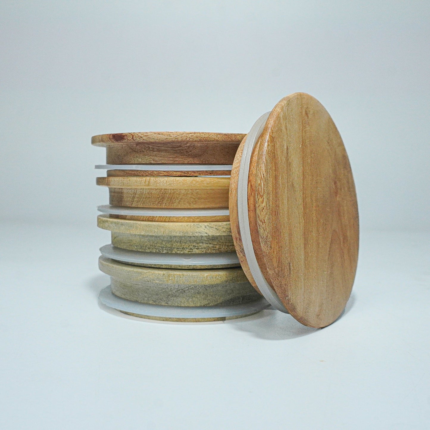 Buy Lakdi Baaz | Wooden Lids for Glass Container Jar Airtight Wood Lid for Tumbler Jar for Kitchen Storage