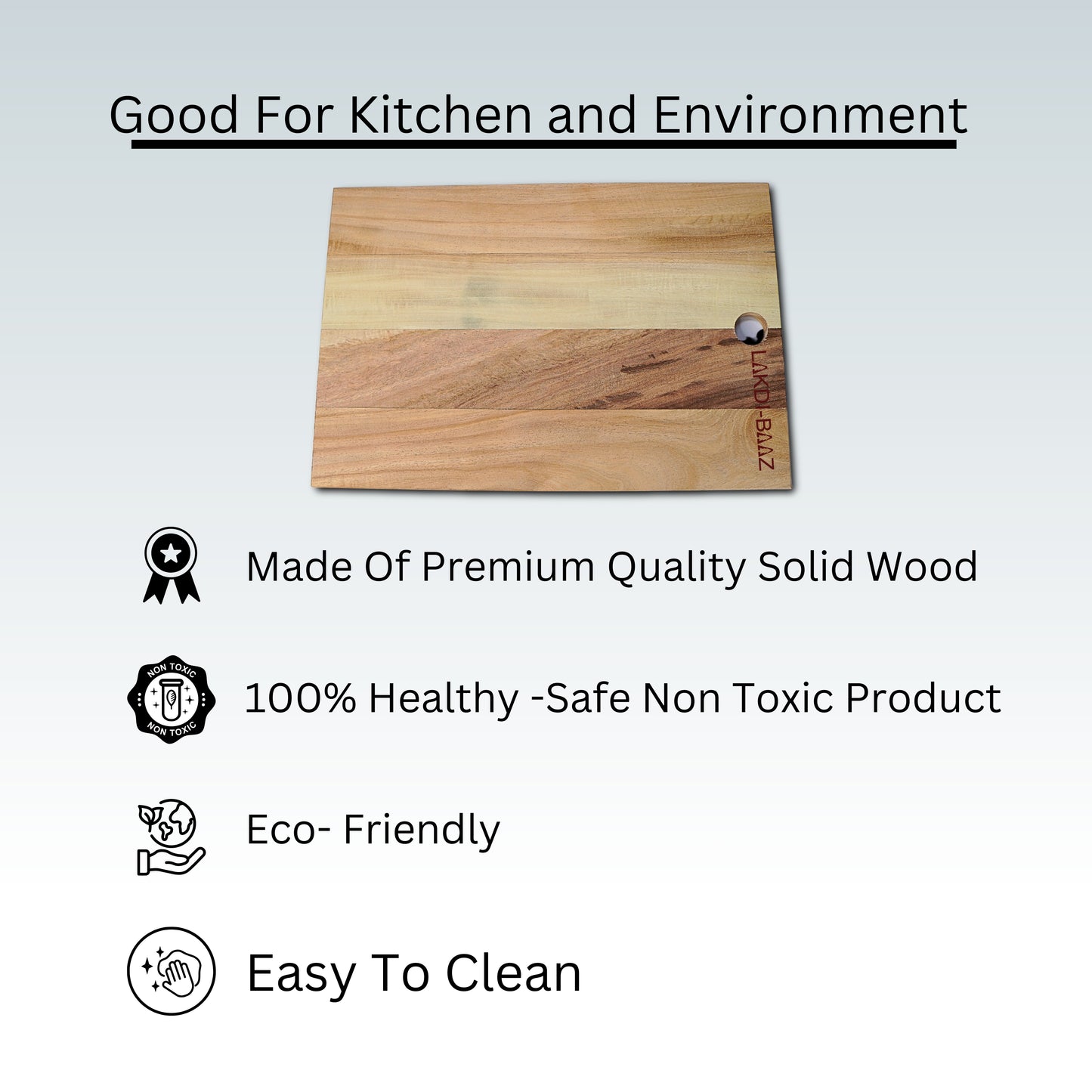 Buy Lakdi Baaz | Wooden Cutting Board made from Neem Wood
