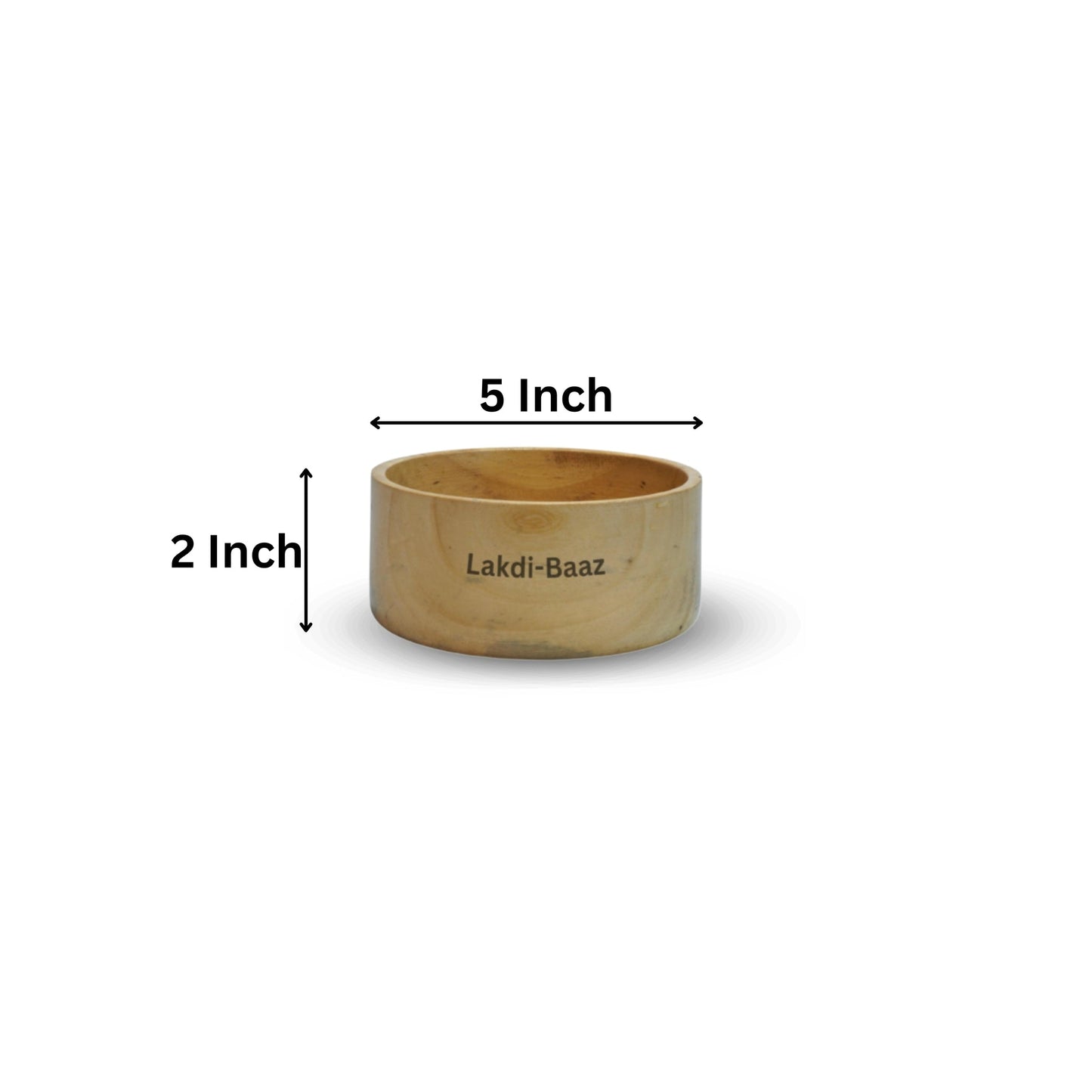 Buy Natural Non Toxic Wooden Bowl for Salad Made From Neem Wood No Color Used 500ml 5Inch/12.5cm  Natural