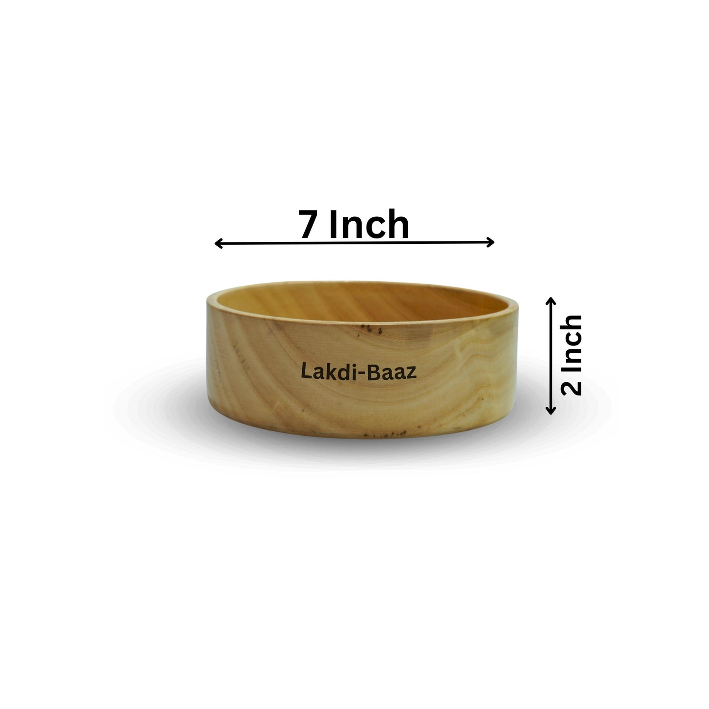 Buy Natural Non Toxic Wooden Bowl for Salad Made From Neem Wood No Color Used 750 ml 7Inch/17.5cm Natural