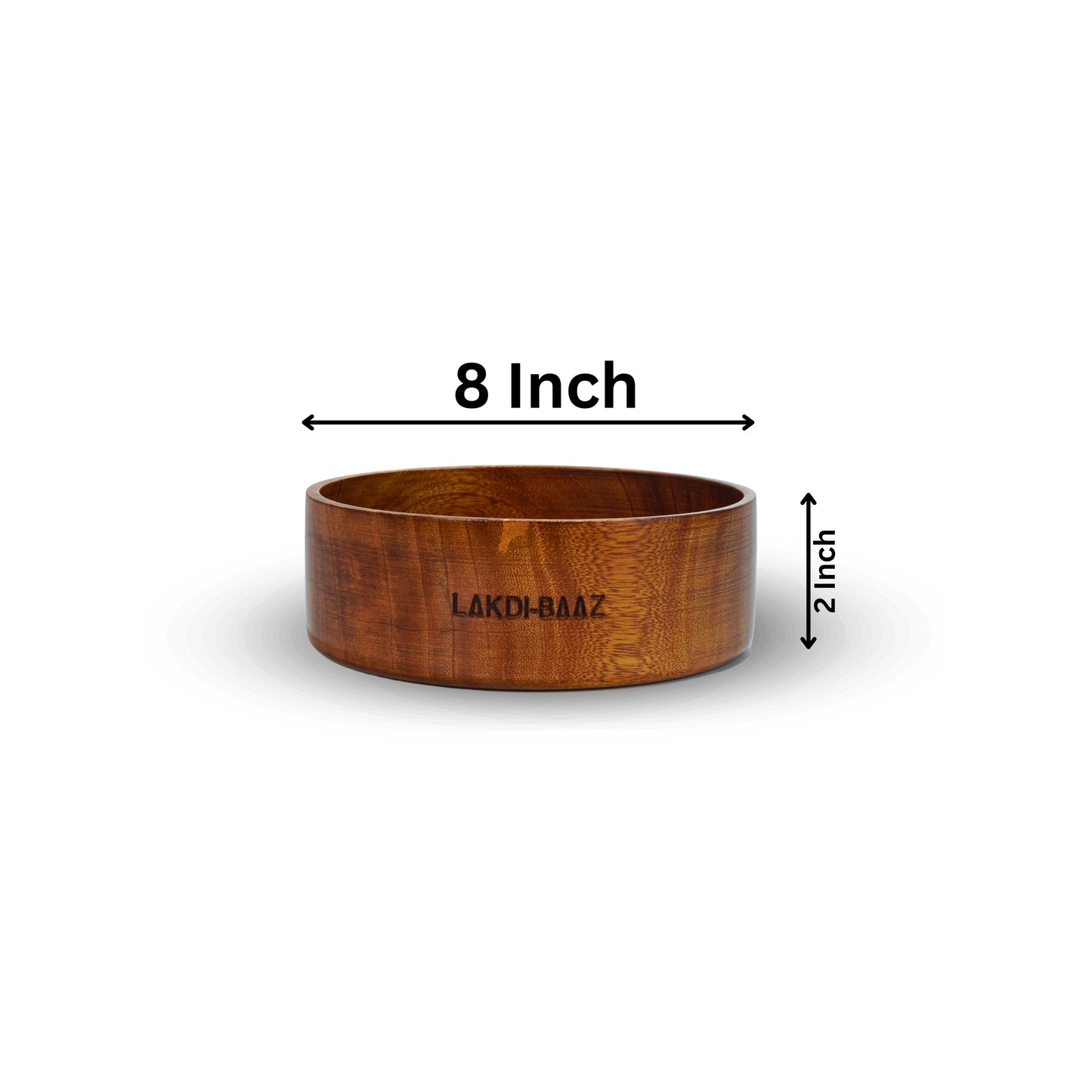 Buy Natural Non Toxic Wooden Bowl for Salad Made From Neem Wood No Color Used 1000ml 8inch/20cm Teak