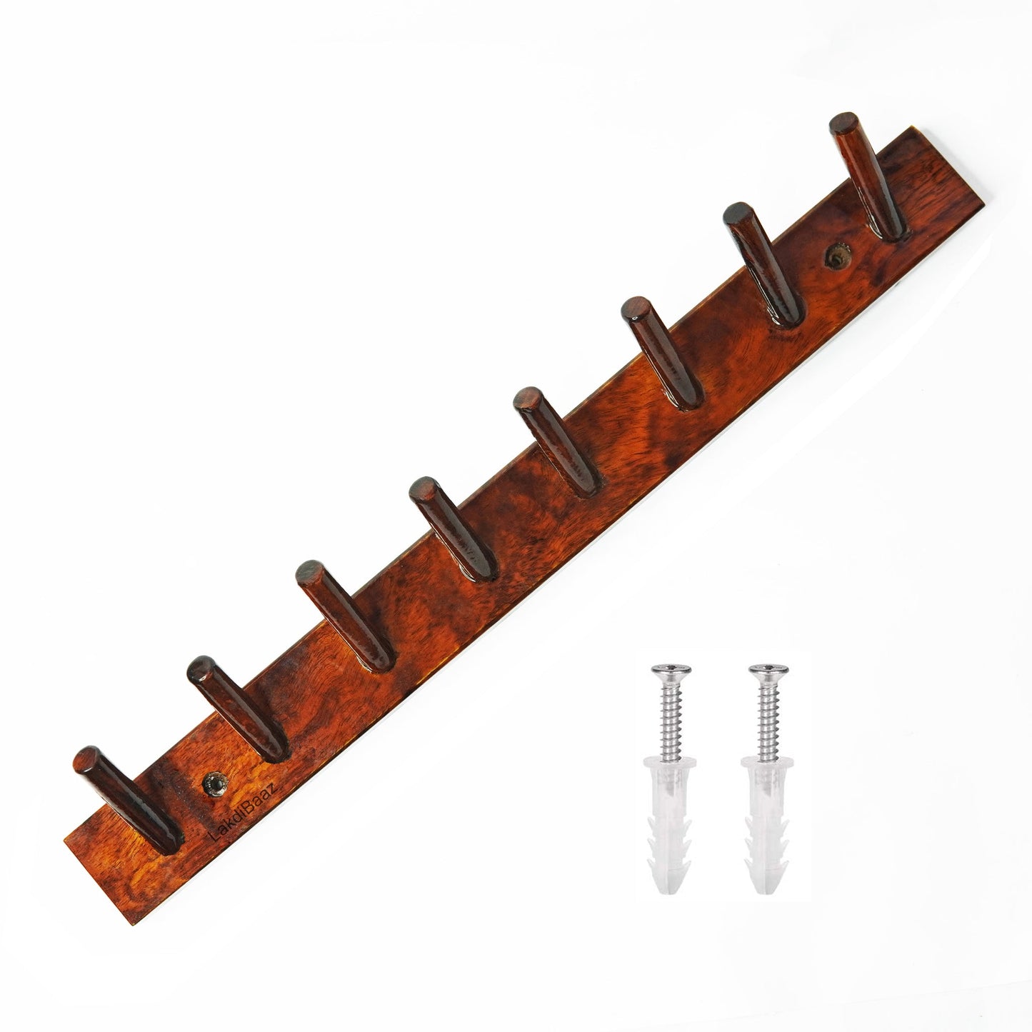 Buy Lakdi Baaz | Luxury Wooden Wall Hook Coat Hanger 8 point (1 Pc)