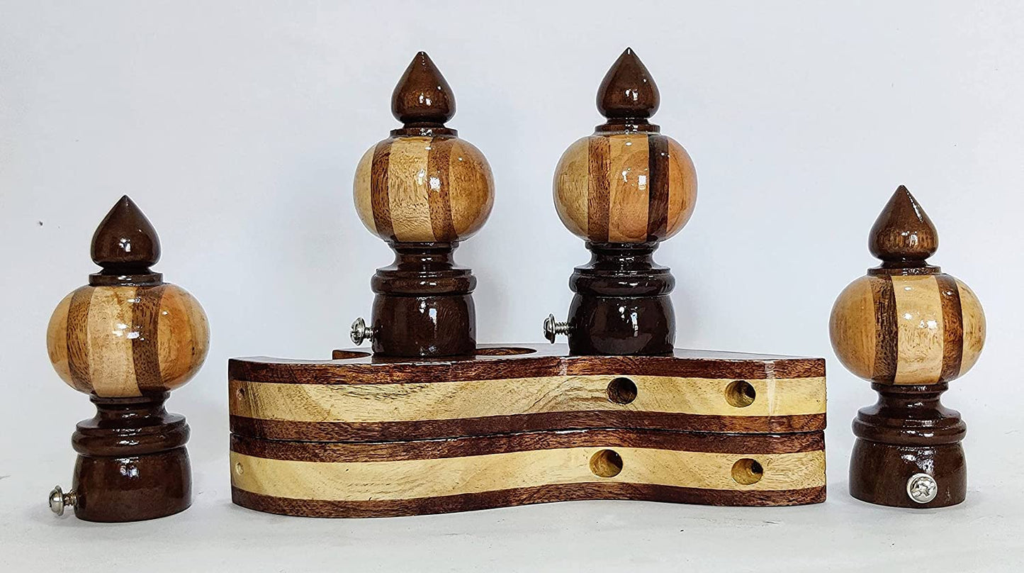 Buy Paras Wooden Double Curtain Finials with Bracket