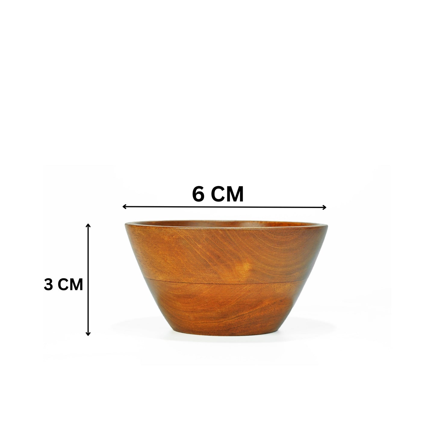Buy Lakdi-Baaz | Natural Non Toxic Wooden Bowl for Salad Solid Wood 6inch/ 500 ML JB2 Teak-2PC