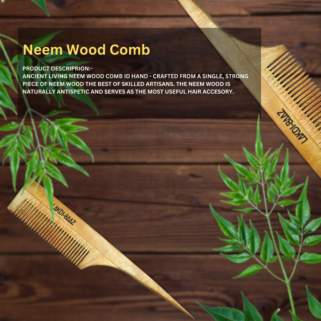 Buy Lakdi-Baaz | Neem Wood Comb for Hair Growth Wooden Tail Comb Kangha For man and woman
