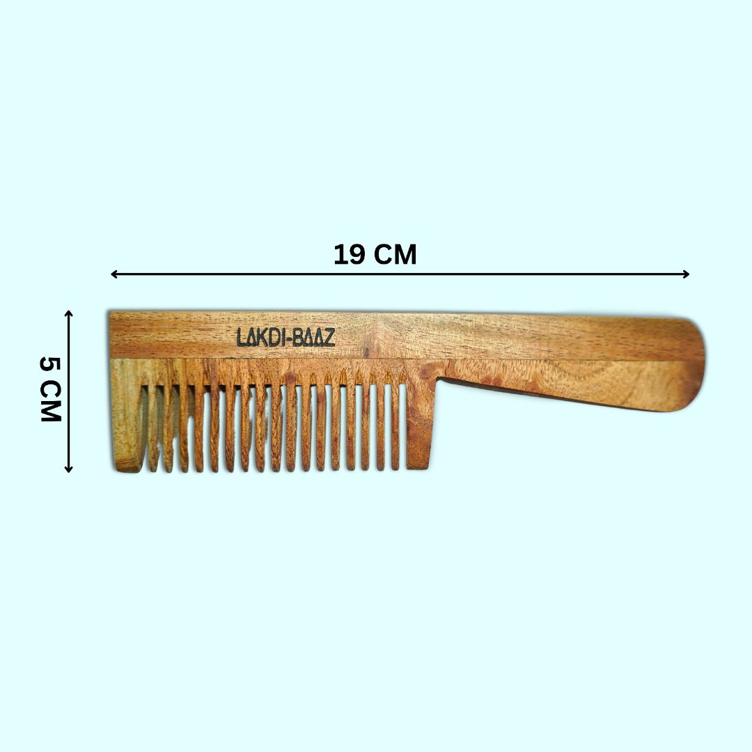 Buy Lakdi-Baaz | Natural Neem Wood Comb for Hair Growth Wooden Comb Kangha For man and woman