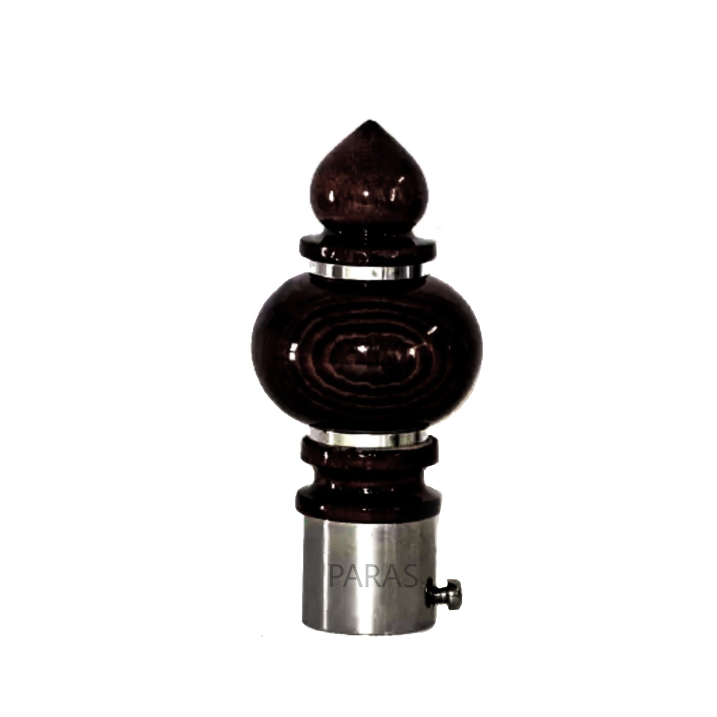 Buy Paras Wooden Stainless Steel Curtain Bracket Finials
