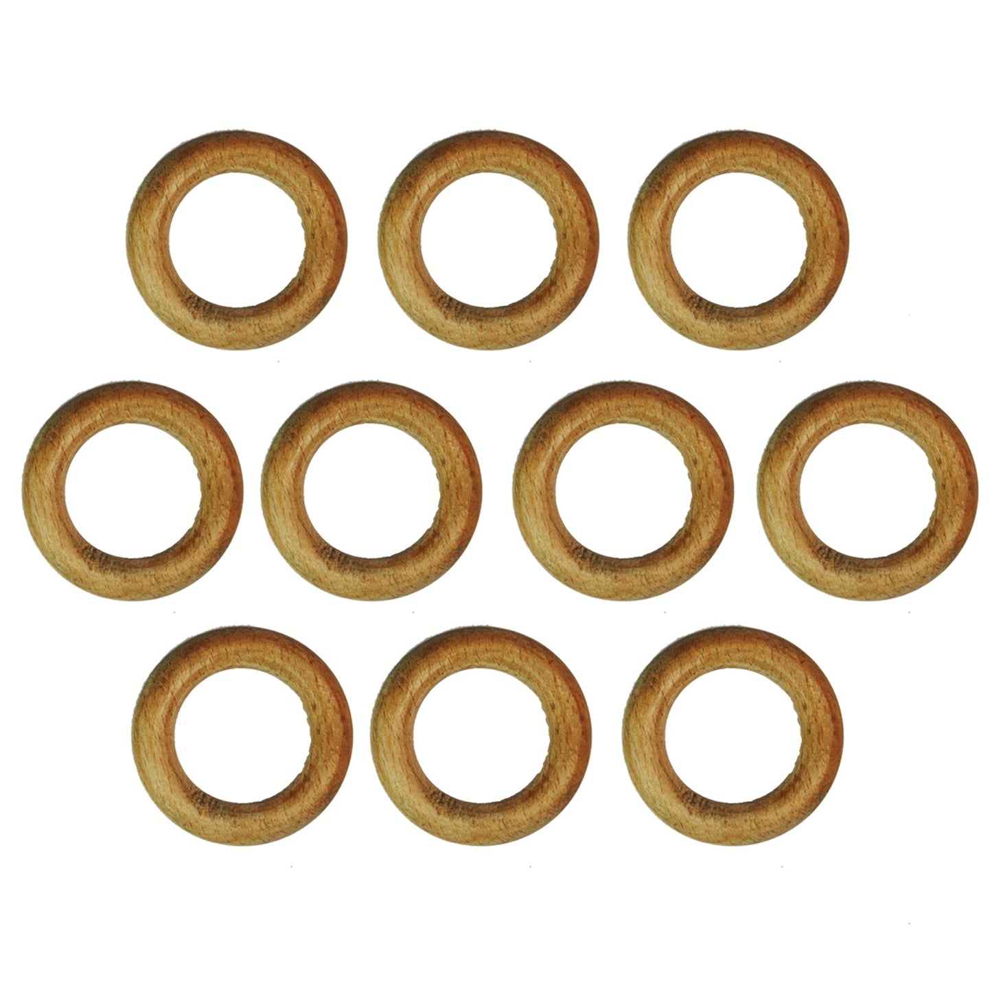 Buy Lakdi Baaz | Wooden Rings 50 MM Pack of 10