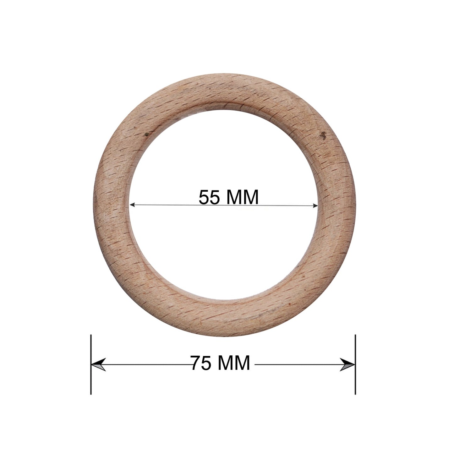Buy Lakdi Baaz | Wooden Rings 75 MM Pack of 10
